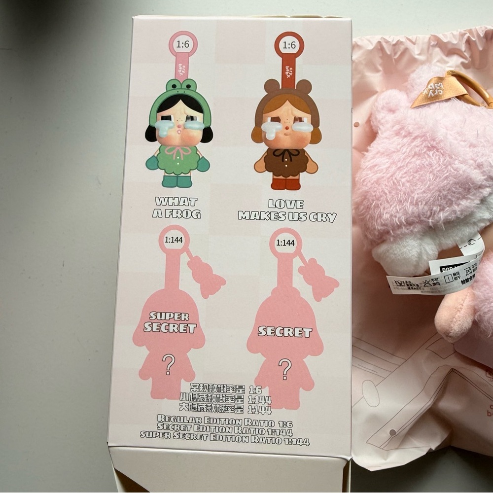 OPEN BOX Pop Mart Crybaby Crying Again I’ll Give You All My Love Plush Bunny - Picture 7 of 9